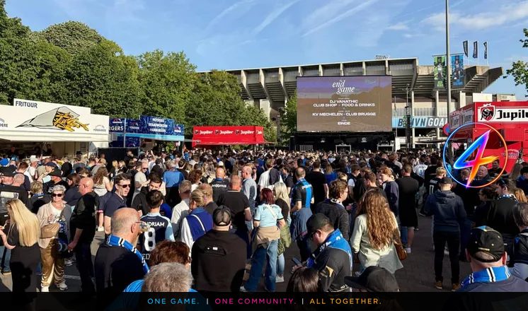 Club Brugge Fans Gather at Jan Breydel for Title Match