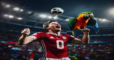 Vincent Kompany feiert Bayern-Titel mit Riesenpapagei in München