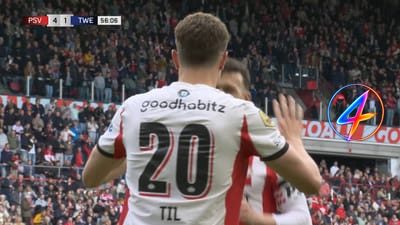 Guus Til scoort PSV's 100e doelpunt in 5-1 overwinning op Twente