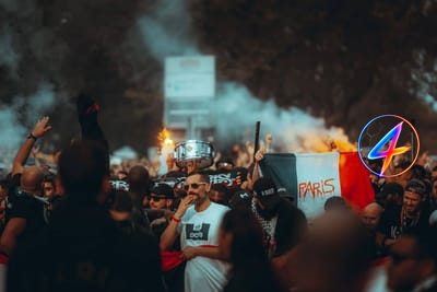 Paris Saint-Germain Ultras Parade on Scooters Ahead of Final